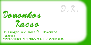 domonkos kacso business card